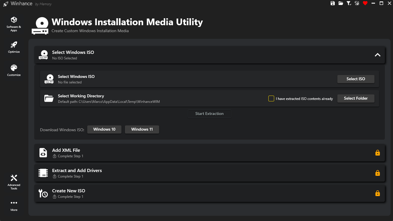Advanced Tools - WIMUtil